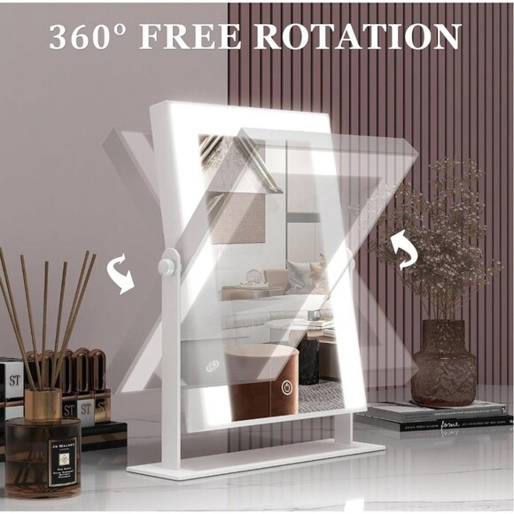 9"x11" Small Vanity Mirror with Lights Lighted Makeup Mirror B8 - Picture 6 of 13